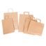 Punga hartie 320x140x420mm, natur, mâner plat