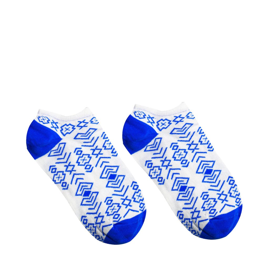 Pánské ponožky Čičmany kotníkové modré