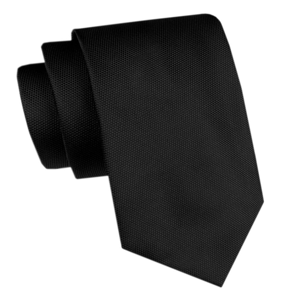Levně Černá pánská kravata s jemnou texturou