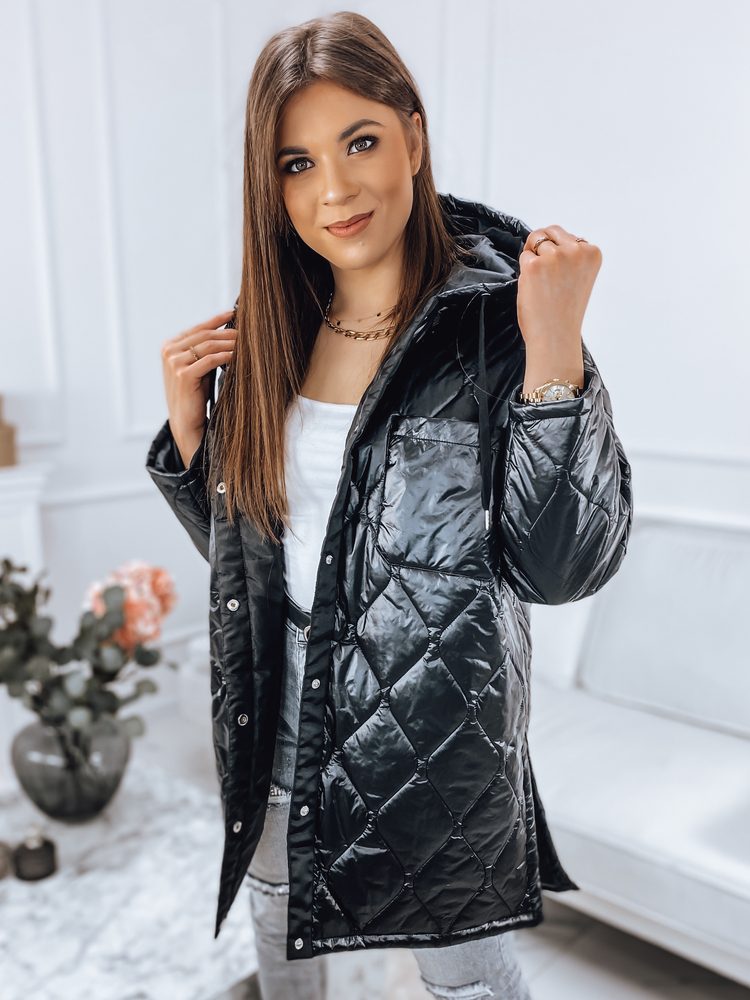 Dstreet Atraktivní dámská prošívaná bunda černá Lucy - 2XL/3XL