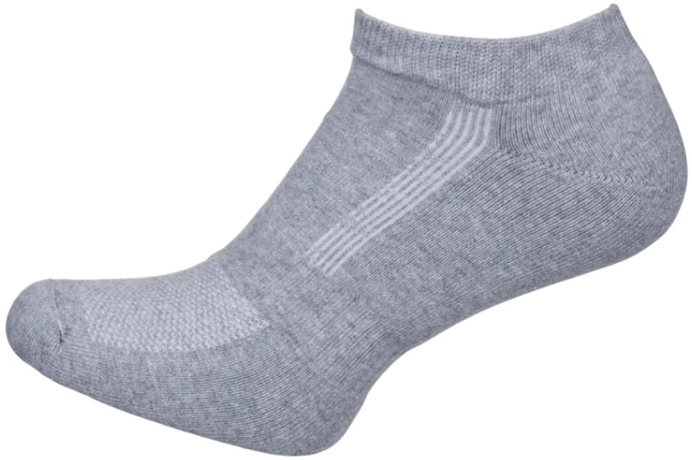 Levně Sportovní kotníkové šedé pánské ponožky