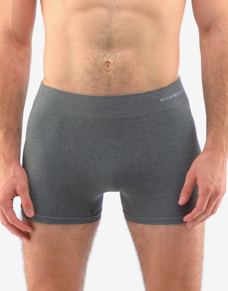 Levně Pohodlné šedé pánské boxerky ECO bamboo