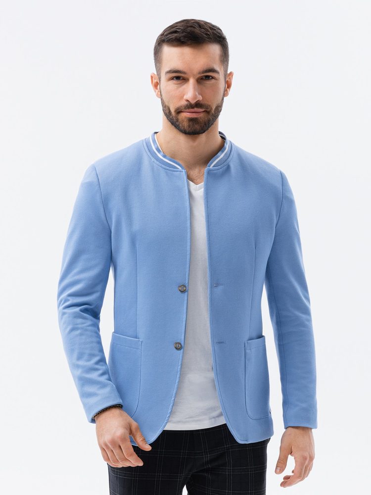 Ombre Clothing Modré pánské sako M84 - XXL