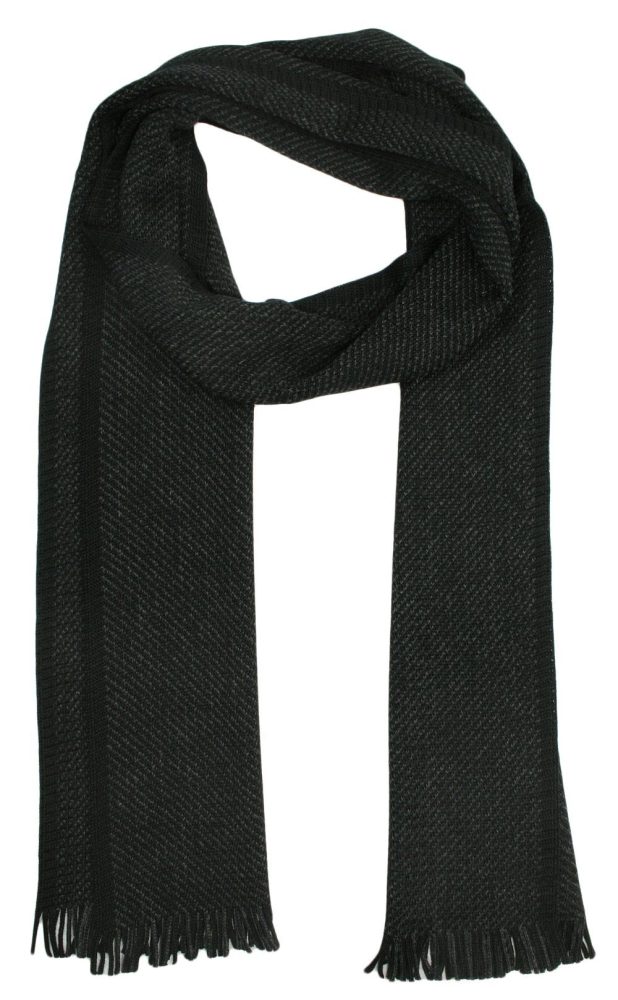 Jedinečný černo-šedý pánský šál