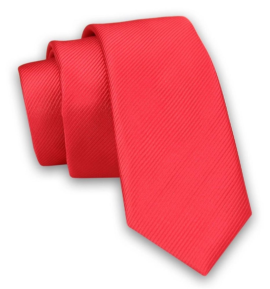 Levně Červená pánská kravata s jemnou texturou
