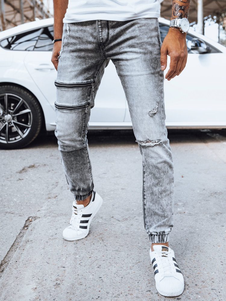 Dstreet Šedé jogger v moderním stylu