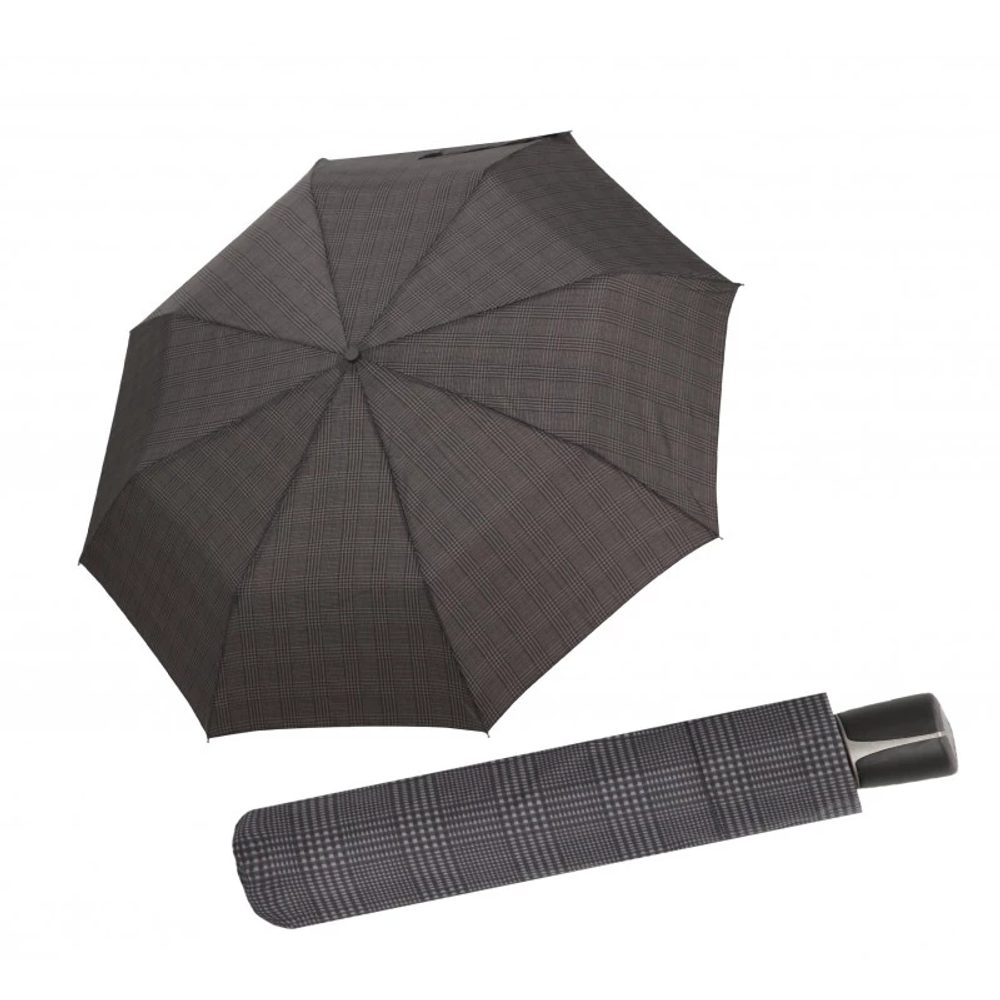 Levně Antracitový skládací deštník Doppler Mini Fiber