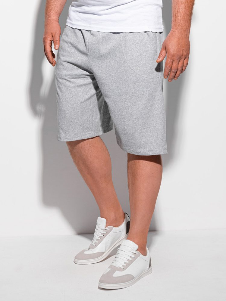 Inny Šedé Plus Size bavlněné kraťasy W388 - 4XL