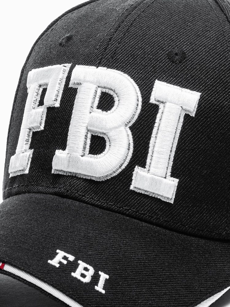 Trendy černá kšiltovka FBI H115