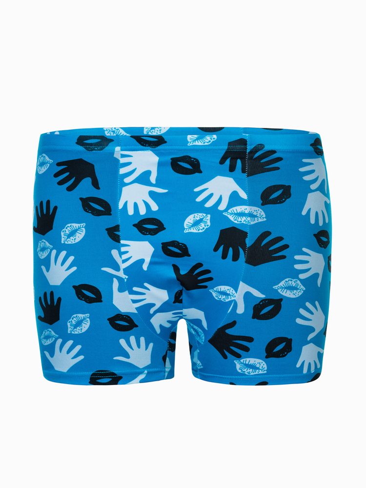 OTHER Pánské boxerky modré s trendy vzorem U505 - XXL