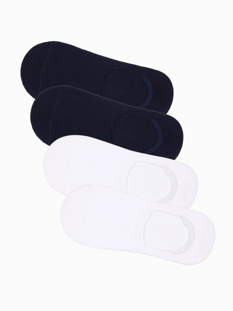 Levně Ombre Clothing Pánské ponožky - modré/bílé om-soss-0104