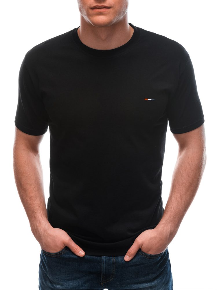 Inny Decentní bavlněné černé krátké tričko S1658 - M