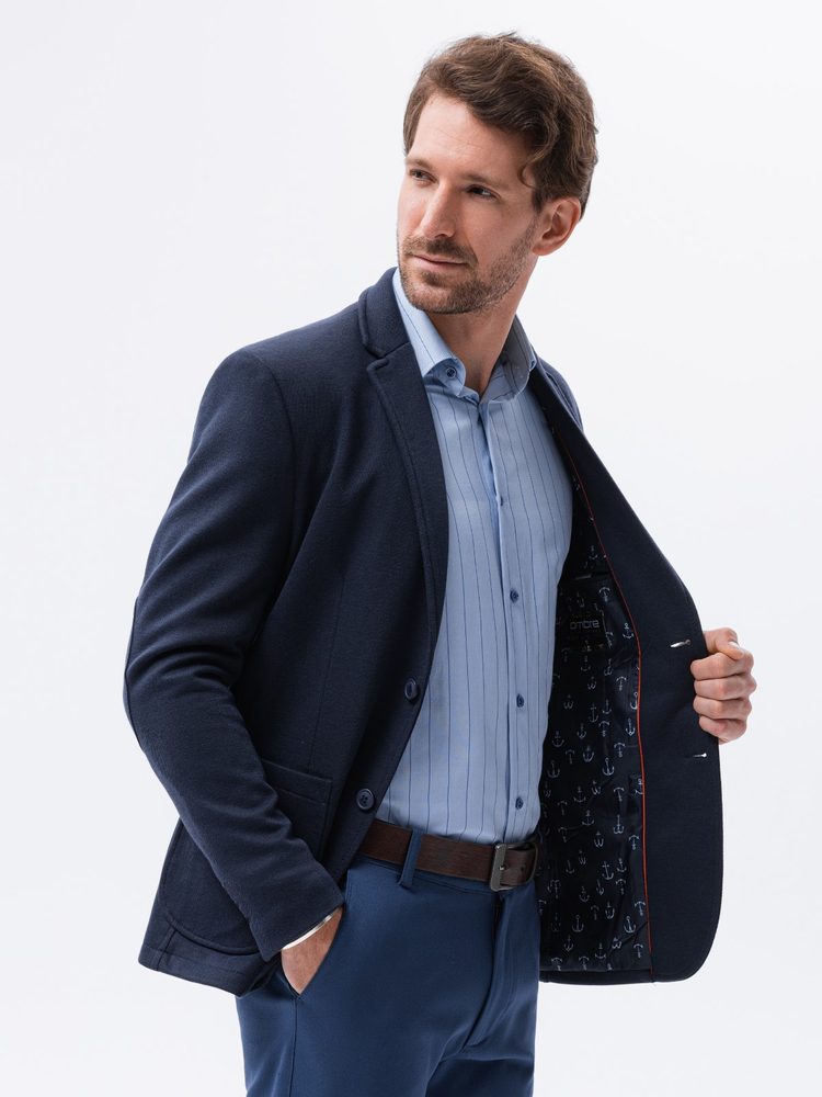 Ombre Clothing Ležérní granátové sako m56