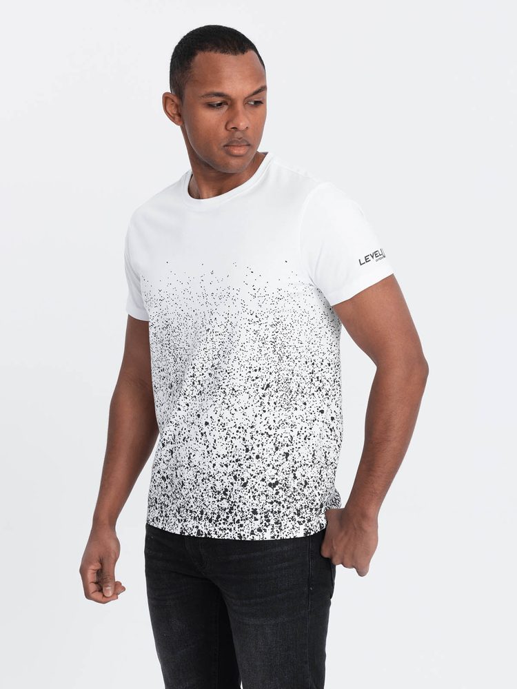 Levně Ombre Clothing Trendy bílé tričko V1 TSPT-22SS-001