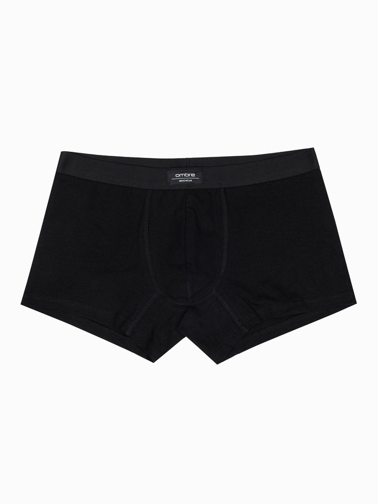 Levně Ombre Clothing Stylové černé boxerky U286