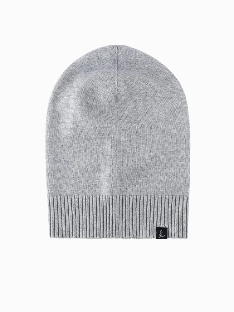 Levně Ombre Clothing Moderní šedá melírovaná čepice V5 ACWH-0124