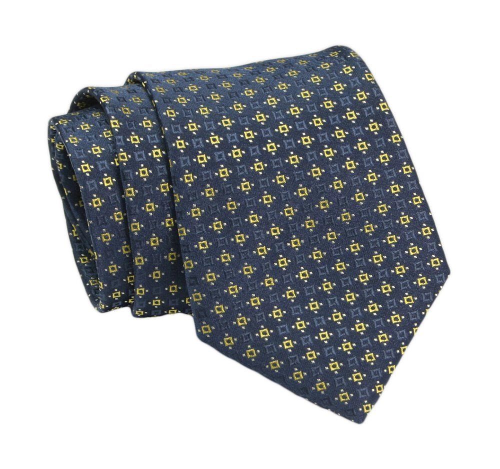 Levně Vzorovaná modro-žlutá pánská kravata