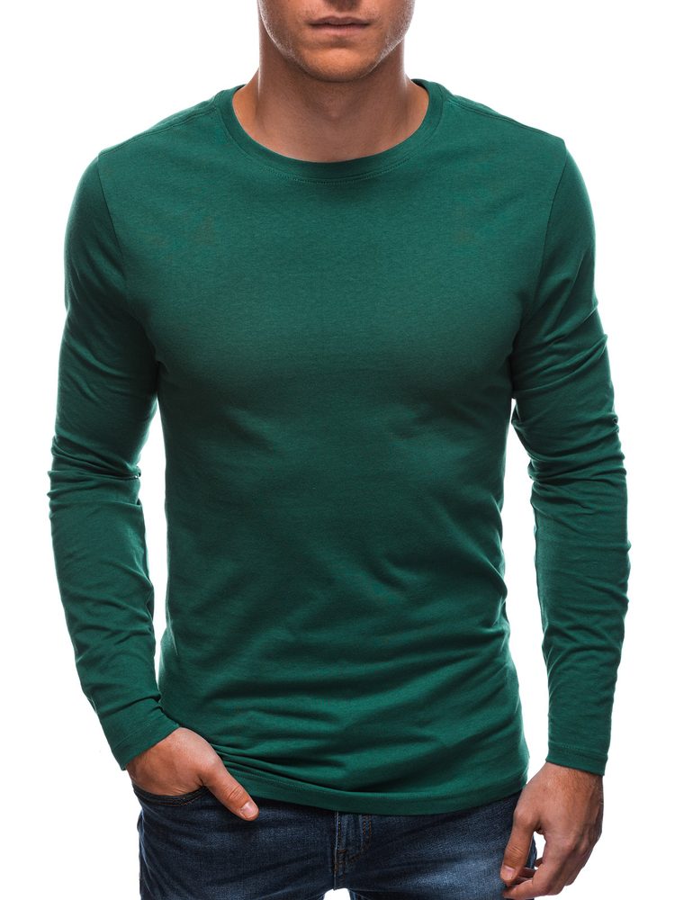 Levně Buďchlap Tmavě zelené bavlněné tričko L148