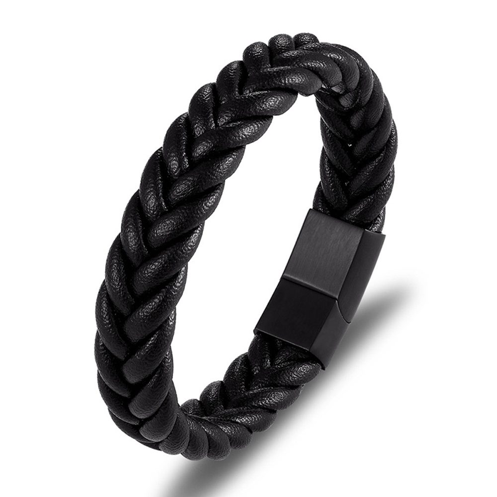 Levně Pánský elegantní pletený náramek
