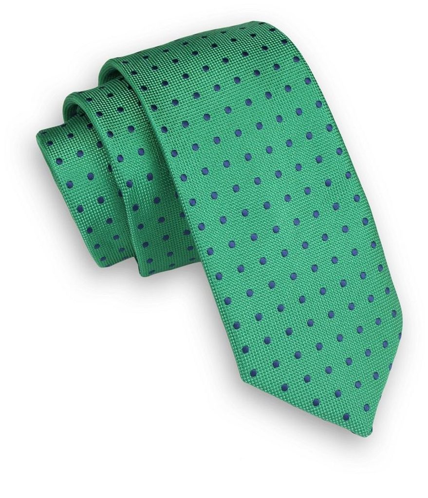 Zelená kravata s puntíky - Budchlap.cz