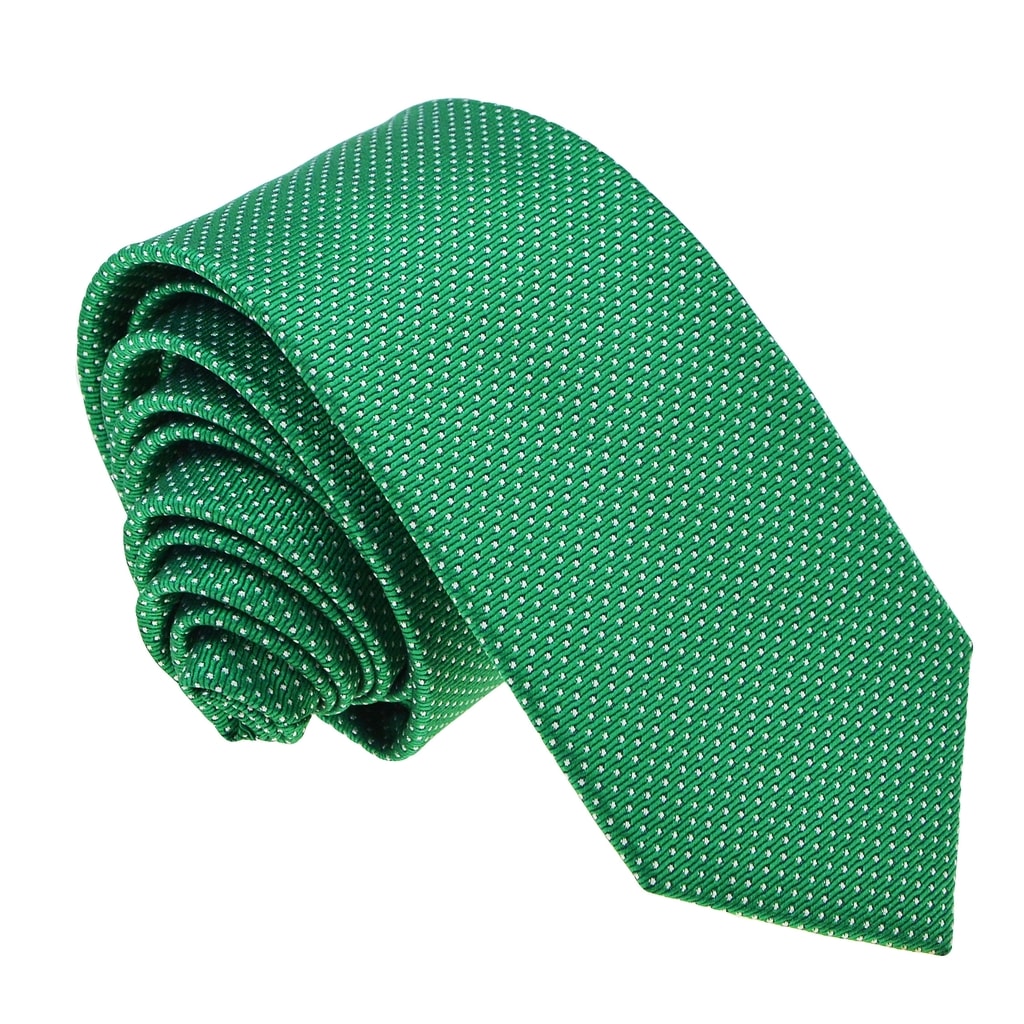 Zelená kravata s puntíky VICTORIO 04 - Budchlap.cz