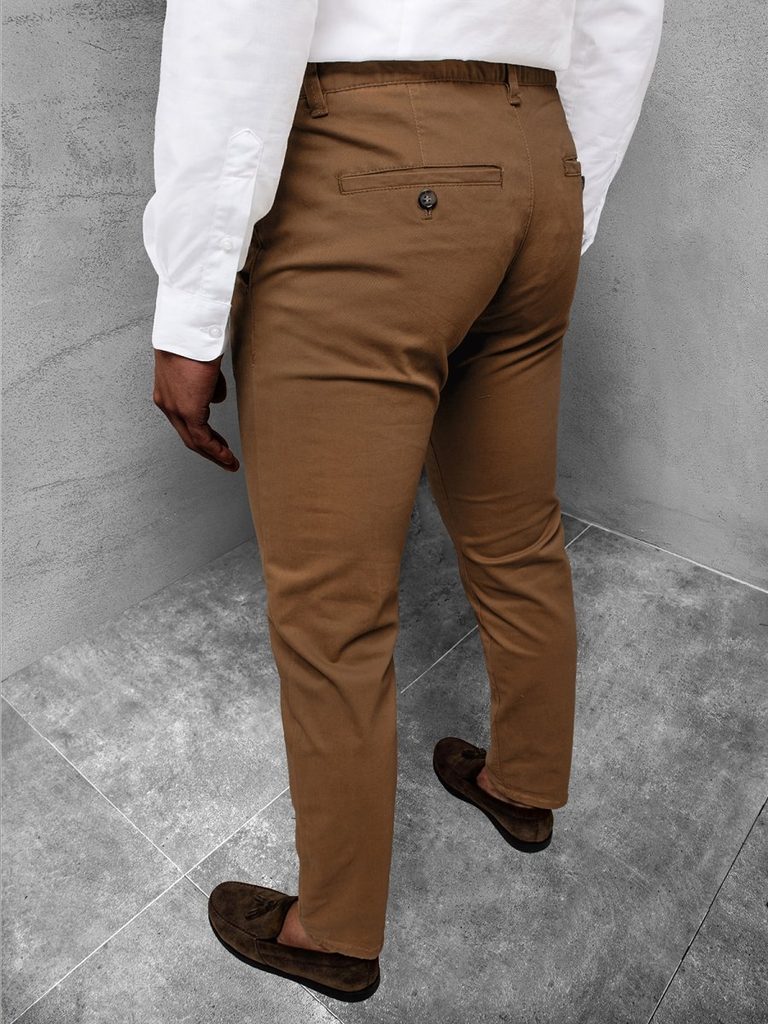 Chinos kalhoty v hnědé barvě JB/JP1146/10 - Budchlap.cz