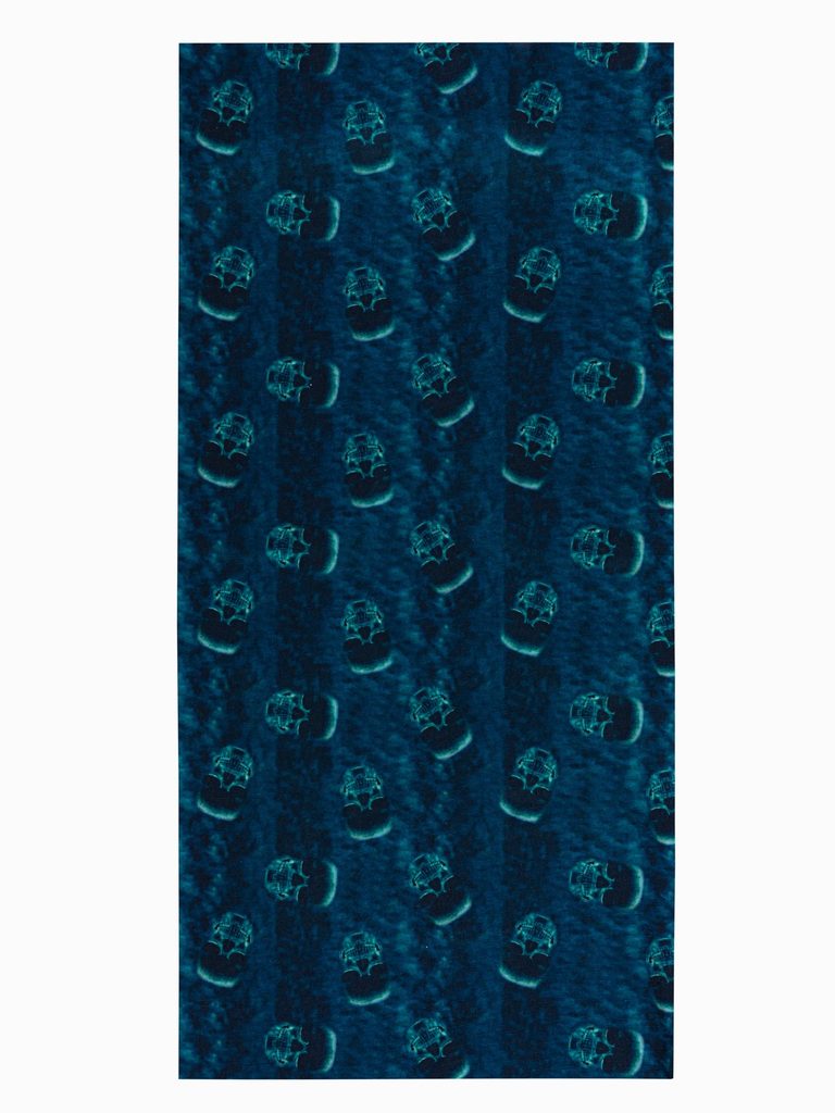 Modrý stylový šátek s kostrou A400 - Budchlap.cz