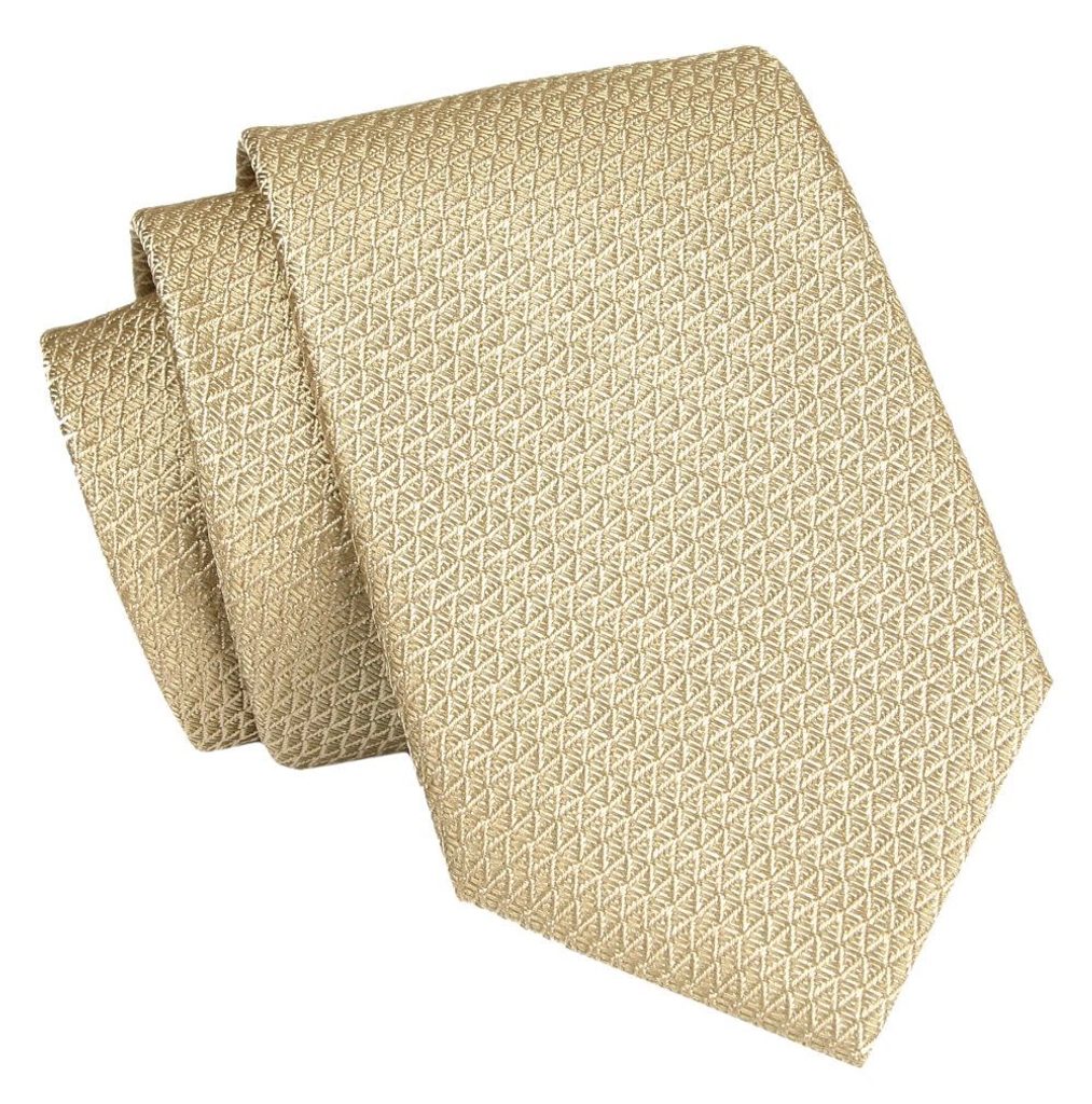 Zlatá kravata s jemnou strukturou Angelo di Monti - Budchlap.cz