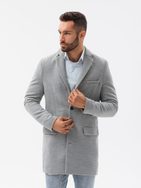 Elegantní šedý pánský kabát C432