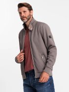 Trendy popelavá bomber bunda V2 JANP-0154