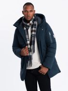 Atraktivní tmavě modrá parka na zimu V2 ​​JALJ-0202