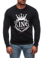 Moderní černá mikina s trendy nápisem B1680