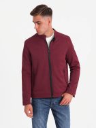 Trendy přechodná vínová bunda V2 OM-JANP-0138