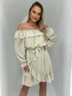 Jedinečné béžové dámské šaty dlr106