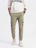 Trendy khaki jogger kalhoty V1 PAJO-0125