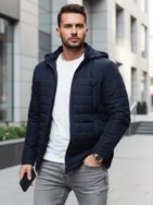 Přechodná trendy granátová bunda s kapucí