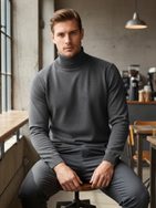 Šedý pánský rolák pro muže