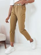 Dámské kamelové látkové kalhoty Erlon