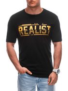 Černé tričko s nápisem Realist S1928