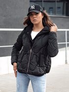 Stylová dámská černá zimní bunda Windglam