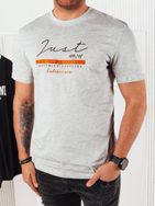 Šedé tričko s výrazným nápisem