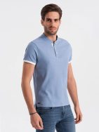 Pohodlná trendy modrá polokošile V3 TSCT-0156