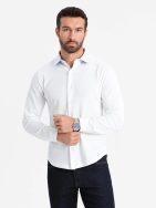 Ležérní bílá pánská košile V1 SHCS-0177