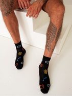 Medium černé ponožky Auto kontrolky