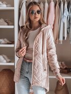 Světle růžová prošívaná dámská bunda ROSSANA
