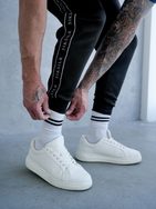 Bílé módní pánské ponožky GO!