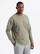 Moderní khaki pánské tričko V4 LSBC-0129