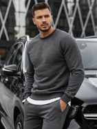 Antracitová pánská moderní mikina