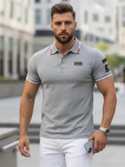 Módní šedá pánská polokošile