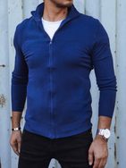 Trendy modrý pánský svetr na zip